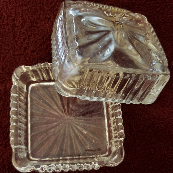 Vintage Lead Crystal Yugoslavia Bow Tie Trinket Box - Picture 6 of 10